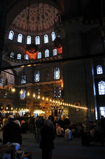 WORSHIPPING LIFE .... only the men in Istanbul are allowed into the mosque to worship their 