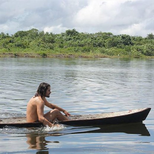 paddling an ancestral kayak, San Juan de Nicaragua