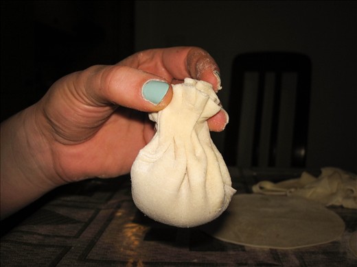 What a closed Khinkali looks like