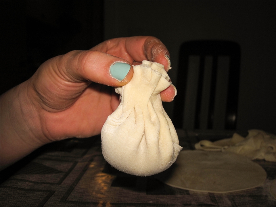 What a closed Khinkali looks like