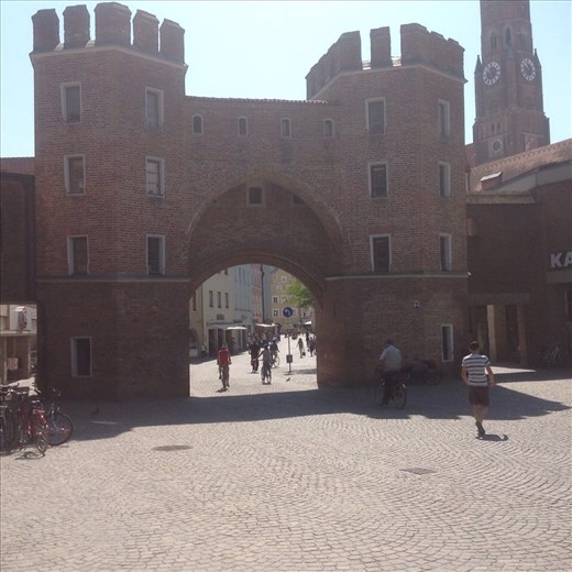 Castle gate in Landshut. 