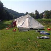 We met a group of students from Stuttgart paddling to Vienna down the Danube. They slept in circus tents with out any bug protection. : by j-a-z, Views[234]