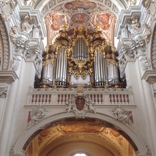 Organ in the cathedral in Passau. 