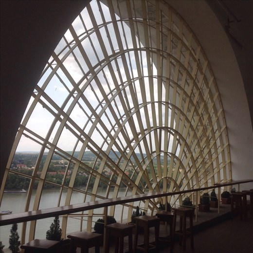 Panoramic view from the basilica in Esteragom. 