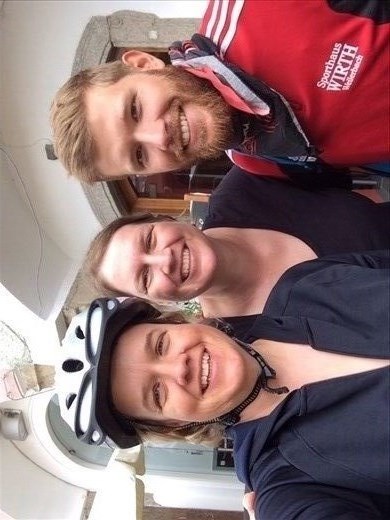 Michael from Steinenburg. He cycled the last 30 km with us into Linz. 