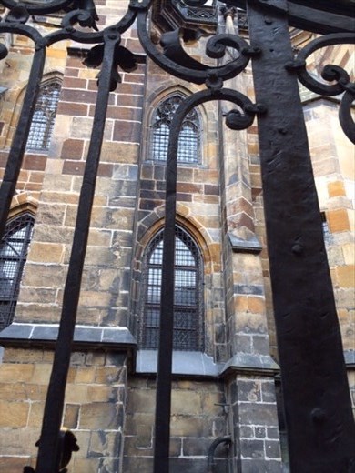 St. Virus Cathedral  from the gate, Prague