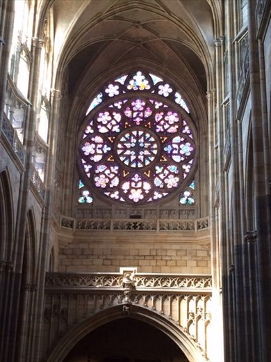 The roar window, St. Vitus Cathedral,Prague Castle