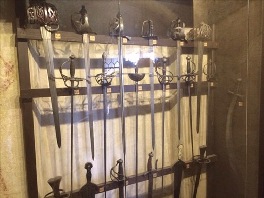 Swords, the golden passage, Prague Castle.