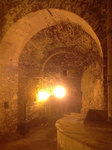 Modern art gallery beneath the castle