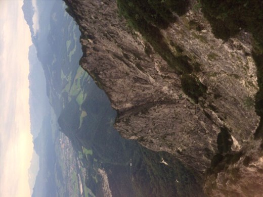 Up the mountain by gondola yikes...scary!