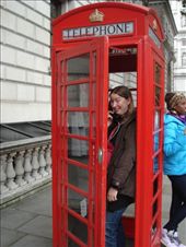 The red telephone boxes which are outside the visitor's entrance to the Ministry of Magic, Sarah dialling the number...: by jac995, Views[380]