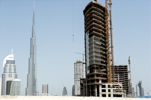 Dubai is a modern city still under construction.