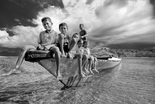 All the day long, always spending time with their small ship, get fun.