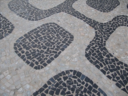 Watch your step!  Ipanema Beach is identified by its tile pattern.