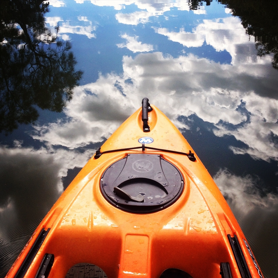 Kayaking cockle creek. A clear day and perfectly still water lead to this image.