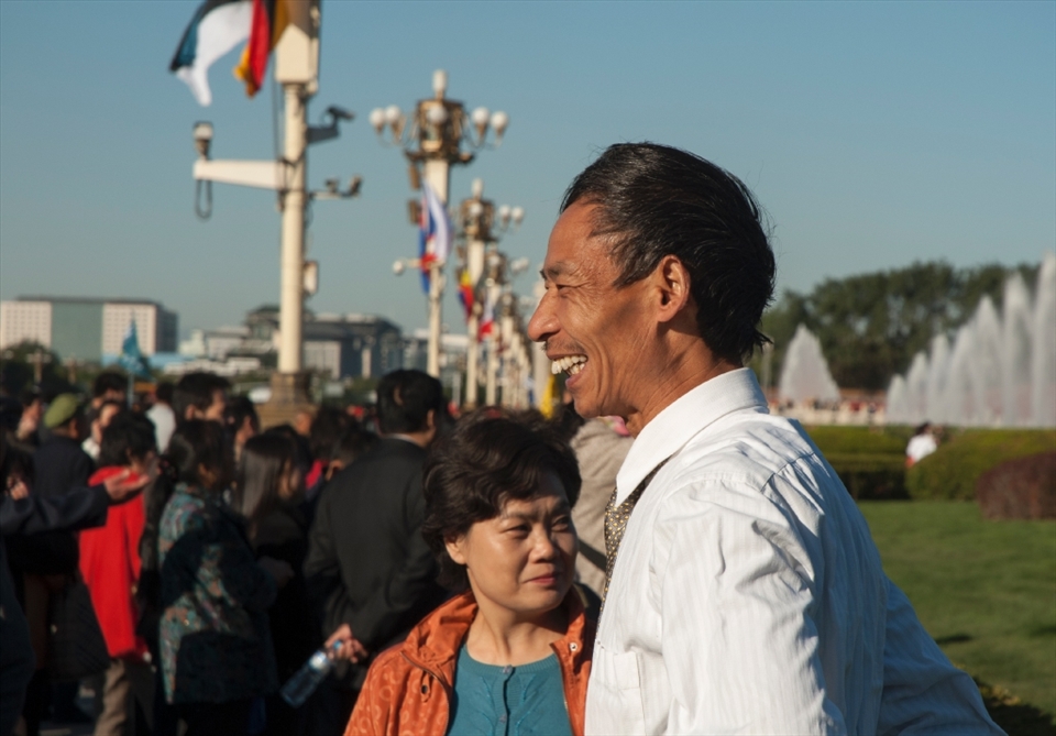 Happy people of Tiananmen Square. I heard a high ranking government official yelling: 