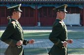 Happy members of the People's Armed Police Force exercising near the entrance to the Forbidden City. : by jacqdem, Views[566]
