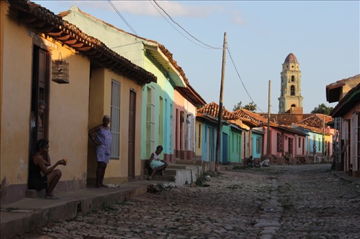 Time for Reflection – Trinidad at dusk, these ladies relax on their doorsteps after a hard day’s work. And I do mean hard in every sense of the word with the average Cuban worker only earning about $25 a month, making Cubans really quite poor compared to people of the western world. But Socialist Cuba is world famous for providing free healthcare, free education, free housing and free food rations for every family and because of this fact there is a feeling of contentedness within the population.