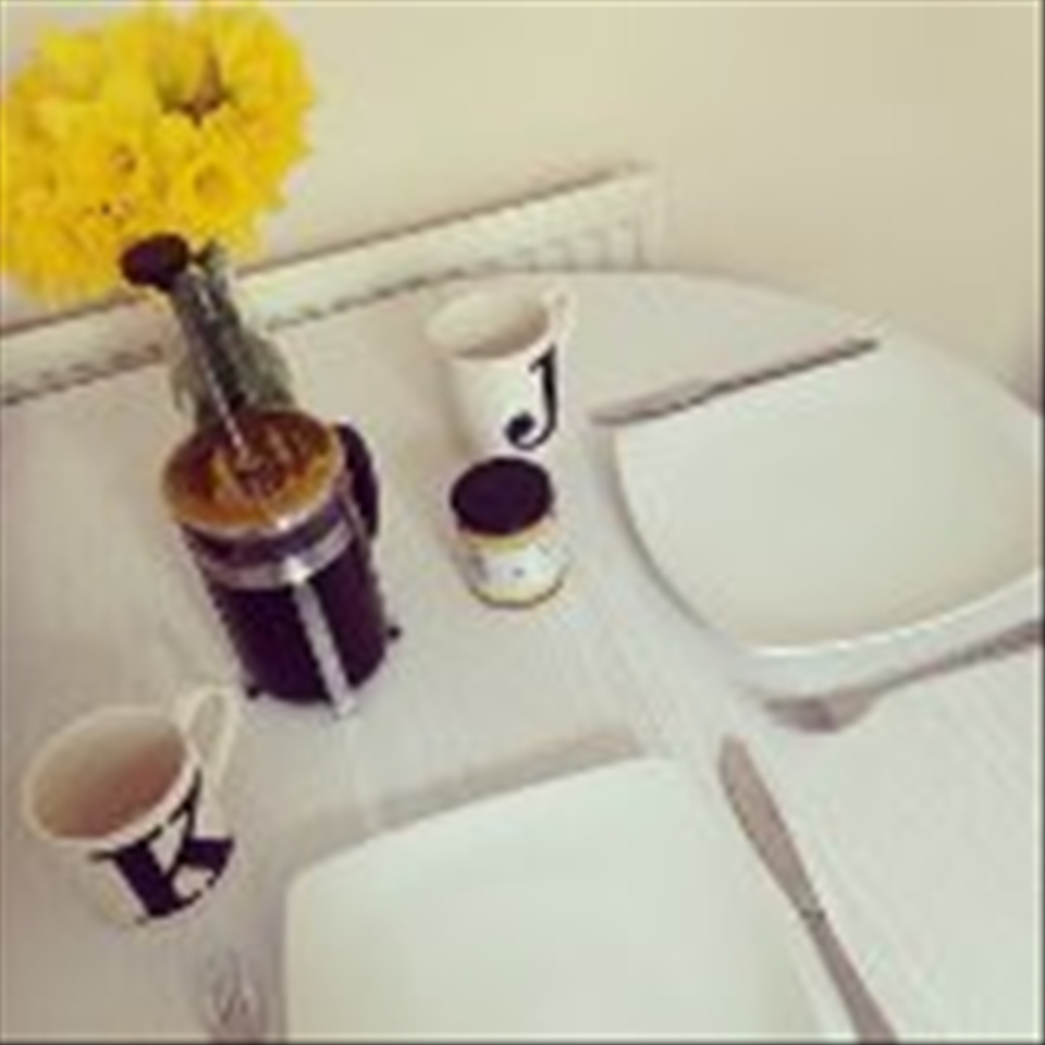 A prepared, laid table