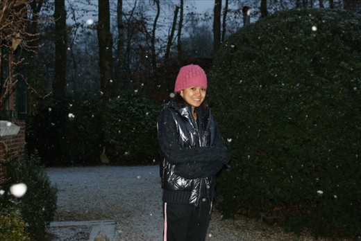 I was asleep one afternoon when my cousin Miki woke me up so I can see the snow falling. It was my first so he didn't want me to miss it! 