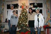 Had our picture taken by the Christmas tree. With me are my cousins, Ralph, Gaby and Miki.: by jahleelmilalai, Views[259]