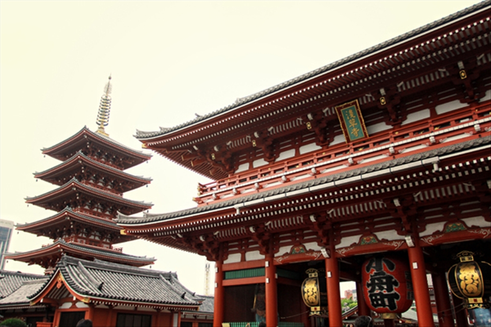 Asakusa Temple. Japanese Holy place.