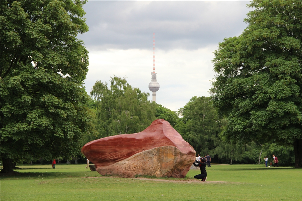 Berlin's renowned Tiergarten with the TV tower in the background.