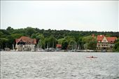 A kayaker treks across Lake Wannsee, the infamous site of the Wannsee Conference during World War II. : by jakeblack, Views[413]