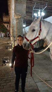 Maya and an Andalusian horse...we have lots of these photos: by jakemoffat, Views[265]