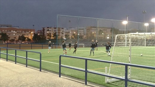 Maya at her evening soccer practice