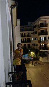 Maya on our balcony after an evening run: by jakemoffat, Views[223]