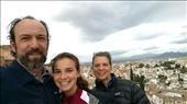 Working on our selfie skills at the top torre in the Alcazaba in the Alhambra: by jakemoffat, Views[240]
