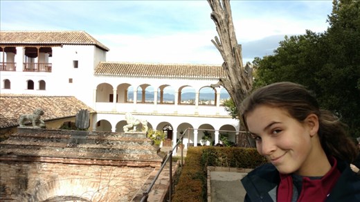 Maya gets cheeky at the Generlife Palace