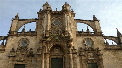 Spectacular cathedral in Jerez...with weeds growing out of it!