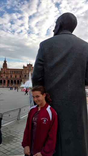 Checky Maya in our Marathon viewing spot