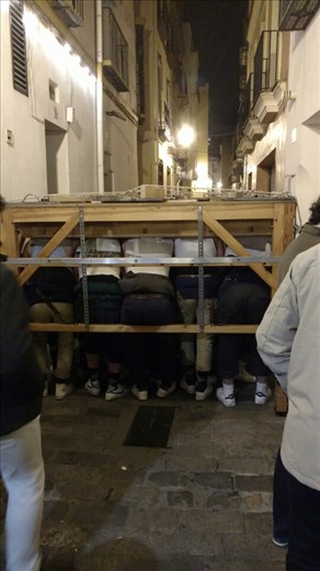 Training for Semana Santa...there are 30-40 men under there!