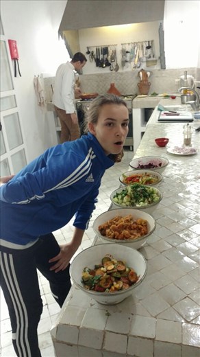 Maya and the salads...