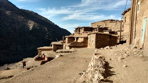 A Berber village built into the side of the valley