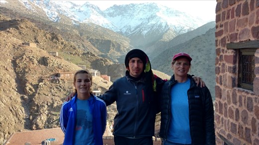 May, Hussain, and Beth at the Berber guesthouse