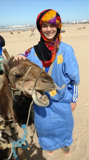 Maya and her dromedary Tarzan