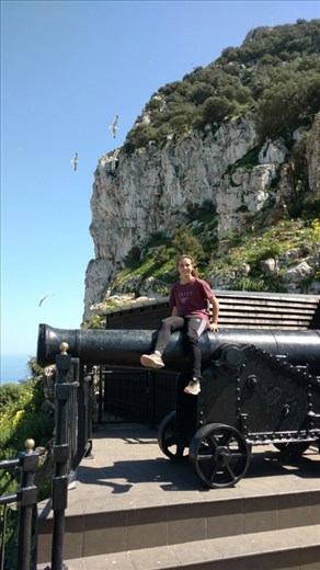 Maya in front of the Siege Tunnels