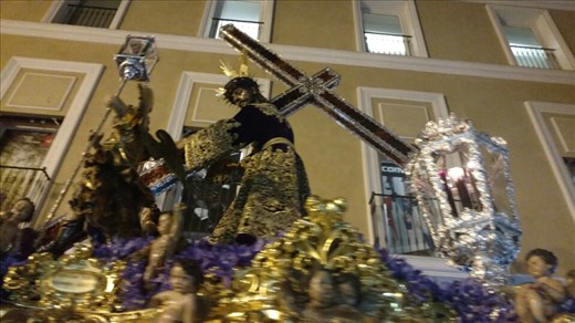 Silencio's Jesus carries his cross backwards...no one knows why