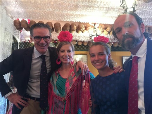 At the Feria with Juan and Rocio