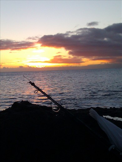 One end of the country to another. Fishing Taputaputa Bay, Cape Reinga.