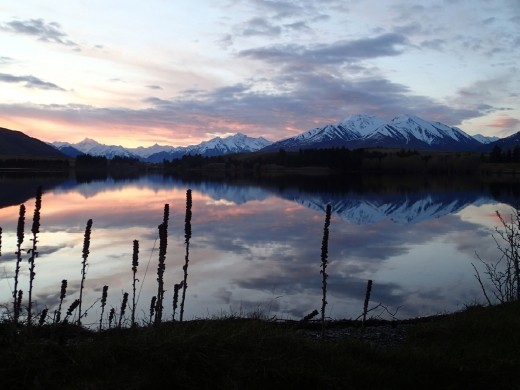 Lake Camp sunset. Canterbury, NZ.