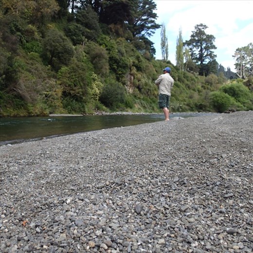 Trout fishing on a random river, nice way to break up the driving.