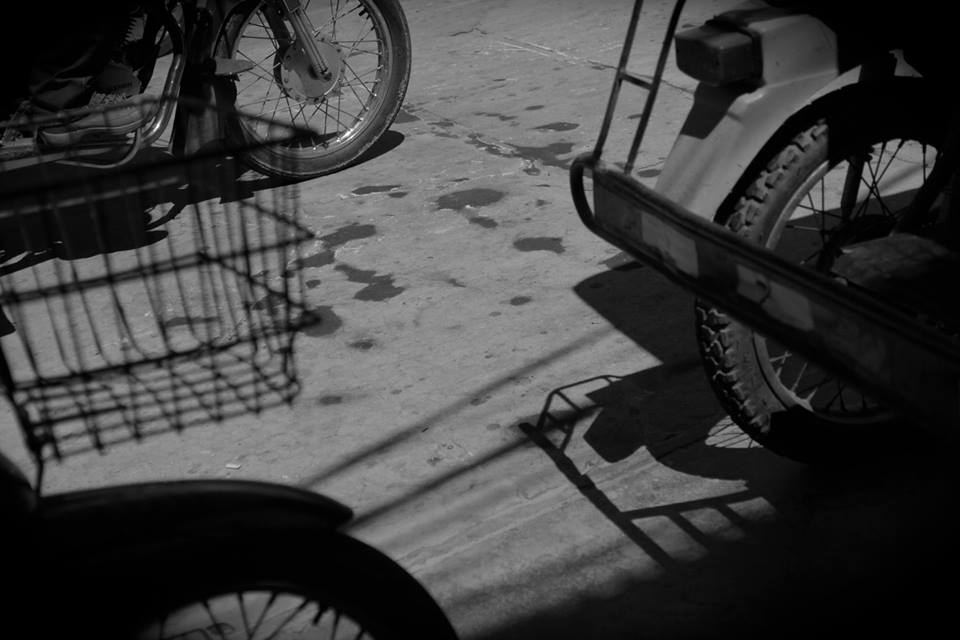 view from a Tuk Tuk on the busy streets of Iquitos after leaving the jungle.
