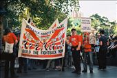 Socialist Alternative members stand at the front of the forming crowd.: by james_ross, Views[298]