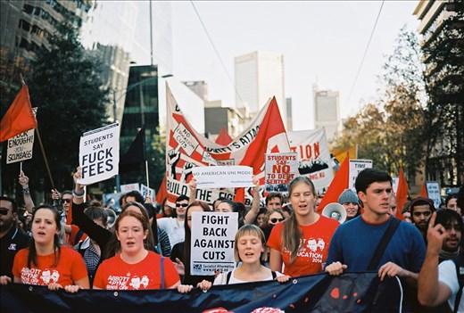 Protestors fill the streets of Melbourne's CBD