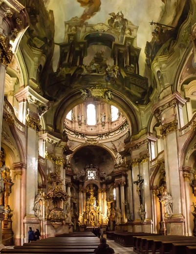 St Nicholas Interior in Mala Strana New Town - Author Heinz-Josef Lücking